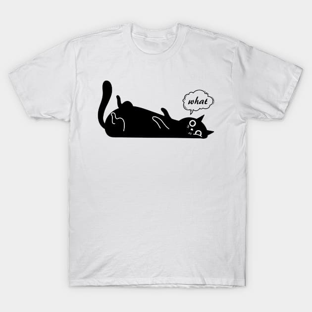 black cat says what T-Shirt by A tone for life